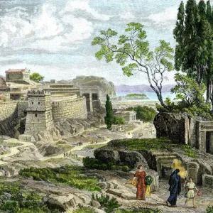 Mycenaean City Print circa 1400 BC Mycenaean City Print circa 1400 BC