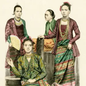 Burmese womens native attire