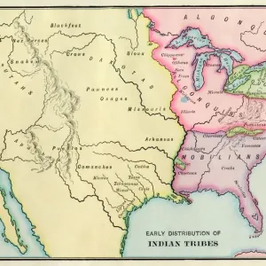 Indianerstämme in den Vereinigten Staaten um das Jahr 1700