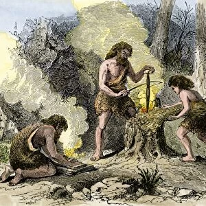 Prehistoric use of friction to make fire
