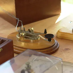 Print of Working Telegraph Key, 1860s Civil War Era