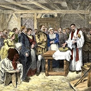 Virginia Dare baptised on Roakoke Island, 1585