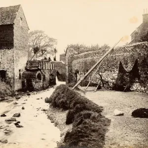 The mill and waterwheel in Bosham, 18 May 1891