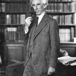 (1872-1970). Philosopher, mathematician, and Nobel Prize laureate. Photographed in 1935