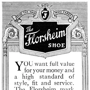 AD: FLORSHEIM SHOES, 1919. American advertisement for Florsheim Shoes, 1919