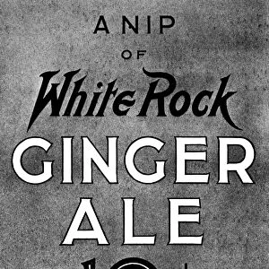 AD: GINGER ALE, 1919. American advertisement for White Rock Ginger Ale, 1919