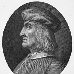 ALDO MANNUCCI (1449-1515). Italian scholar, editor, and printer. Steel engraving, Italian, 1820