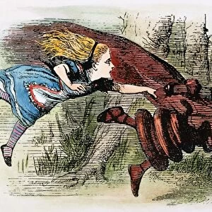 Alice and the Red Queen: after the design by Sir John Tenniel for the first edition, 1872, of Lewis Carrolls Through the Looking Glass