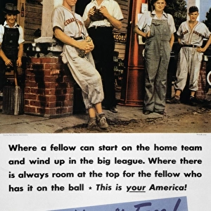 This is America... Keep it Free! American World War II poster, 1942, featuring a photograph by Dorothea Lange