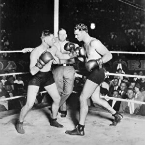 American boxer. The Dempsey-Newman fight, 1925