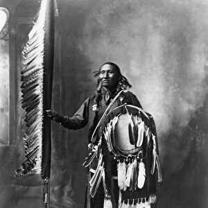 ARAPAHO MAN, 1898. Black Horse, a Southern Arapaho Native American man. Photographed by Frank A