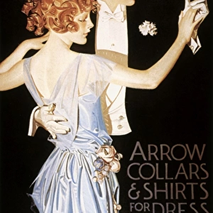 ARROW SHIRT COLLAR AD. American advertisement by J. C. Leyendecker for Arrow Collars & Shirts
