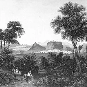 ATHENS, c1850. View of Athens from the Ilissus. Steel engraving, American, c1850