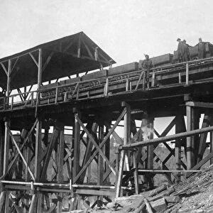 BESSIE COAL MINE, 1910. Part of the tipple at Bessie Mine, Alabama. Photograph by Lewis Hine