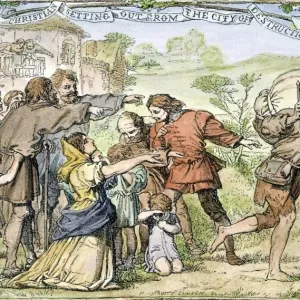 19th Century Print of Christian Setting Out 19th Century Print of Christian Setting Out