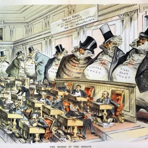 CARTOON: ANTI-TRUST, 1889. The Bosses of the Senate. American anti-trust cartoon, 1889, by Joseph Keppler