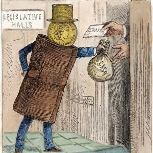 CARTOON: CORRUPTION, 1883. The United States senator of the future - is this what