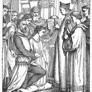 Celtic Wedding Print, 1171 Waterford Ireland Wood Engraving