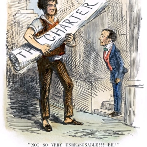 CHARTISTS CARTOON, 1848. Not So Very Unreasonable!!! Eh? Cartoon from Punch
