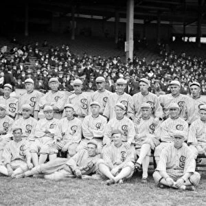 CHICAGO WHITE SOX, 1919. The 1919 Chicago White Sox at Comiskey Park in Chicago, Illinois