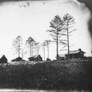 CIVIL WAR: MANASSAS, 1862. Confederate winter quarters, at Manassas, Virginia