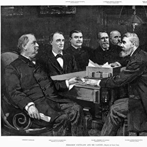 CLEVELAND CABINET, 1893. President Grover Cleveland (left), 22nd and 24th President
