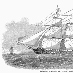 CLIPPER SHIP, 1853. The English iron clipper Tayleur, which was lost on its maiden voyage from Liverpool to Australia in 1854