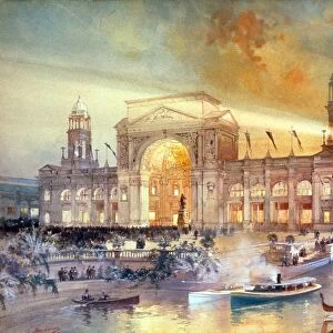COLUMBIAN EXPOSITION, 1893. Electricity Building at the Worlds Columbian Exposition