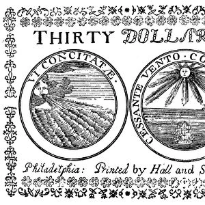 Congressional thirty dollar paper bill, 1776