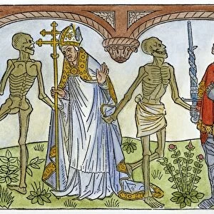 DANCE OF DEATH, 1490. Death and the Pope / Death and the Emperor