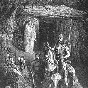 DARK AGES: PEOPLES. Druids, Franks, and Gauls of the Dark Ages in Europe. Line engraving, 19th century