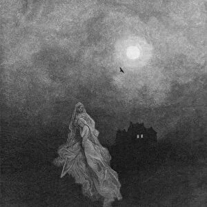 DORE: THE RAVEN, 1882. Get thee back into the tempest and the Nightas Plutonian shore