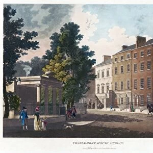 DUBLIN: CHARLEMONT HOUSE. Charlemont House in Dublin, Ireland. Print by James Malton