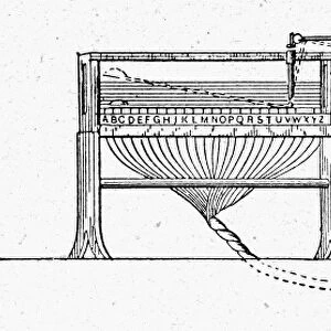 ELECTRIC TELEGRAPH, 1840. Line engraving, German, 1840