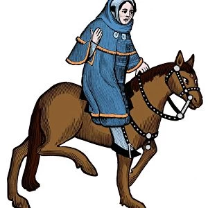 From the Ellesmere manuscript of Canterbury Tales, early 15th century
