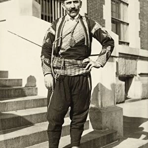 ELLIS ISLAND: MAN, 1912. Portrait of John Postantzis from Turkey at Ellis Island