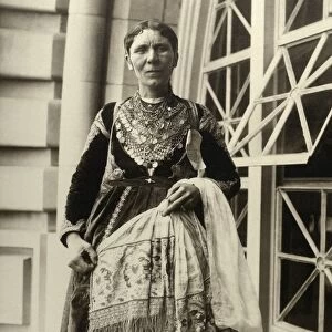 ELLIS ISLAND: WOMAN, 1909. Portrait of a Greek woman at Ellis Island