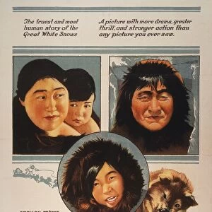 FILM: NANOOK OF THE NORTH. Poster for the 1922 film, Nanook of the North