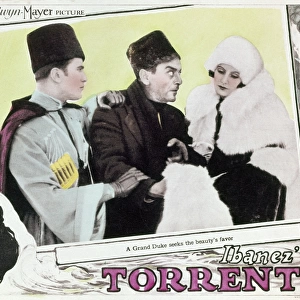 FILM: TORRENT, 1926. American poster for Greta Garbos first American movie Ibanezs Torrent, 1926