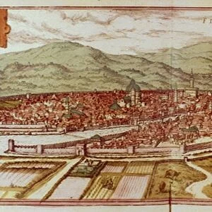 FLORENCE, ITALY, 16th C. A view of Florence, Italy, 16th century
