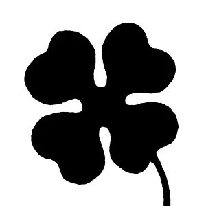 FOUR-LEAF CLOVER. Considered to be an omen of good luck. Decorative cut