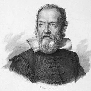 GALILEO GALILEI (1564-1642). Italian astronomer, mathematician, and physicist. Steel engraving, French, 19th century