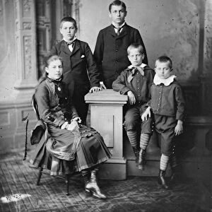 GARFIELD: CHILDREN, c1880. The children of President James A. Garfield. Clockwise from left