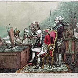 GEORGE III & NAPOLEON, 1804. The King of Brobdingnag and Gulliver