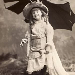 GIRL, 1889. American cabinet photograph, 1889