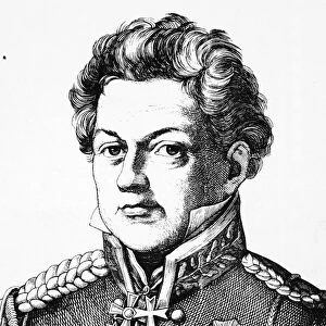 GNEISENAU (1760-1831). Count August Wilhelm Anton Neithardt von Gneisenau. Prussian field marshal. Line engraving, German, 19th century
