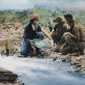 GOLD RUSH, 1889. Prospectors washing and panning gold at Rockerville, Dakota Territory