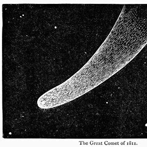 GREAT COMET OF 1811. The C / 1811 F1 comet, visible to the naked eye for approximately 260 days. Wood engraving, American, 19th century