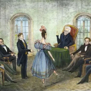 Print of Andrew Jackson's cabinet meeting