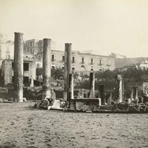 ITALY: POZZUOLI. The ruins of the Macellum in Pozzuoli, Italy. Photograph, c1890